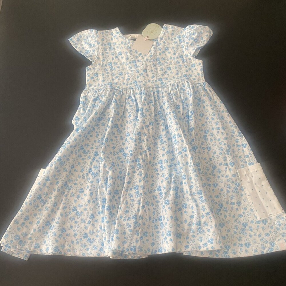 NWT SweetHoney Blue Floral Flair Dress